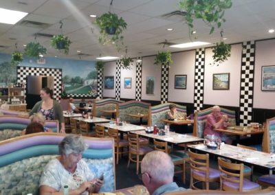 Restaurant interior with cozy atmosphere